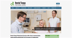 Desktop Screenshot of dentaltempsprofessionalservices.com