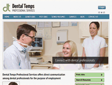 Tablet Screenshot of dentaltempsprofessionalservices.com